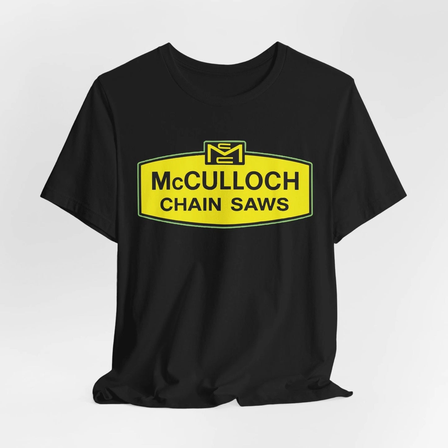 Graphic Unisex Tee McCulloch Chainsaw Logo Funny Workwear  T-Shirt S–5XL