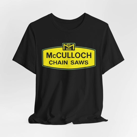 Graphic Unisex Tee McCulloch Chainsaw Logo Funny Workwear  T-Shirt S–5XL
