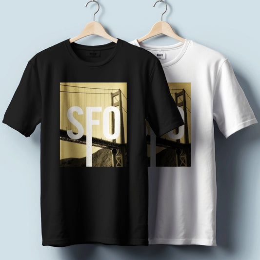 San Francisco Skyline T-Shirt – SFO Cityspace Graphic | Unisex Heavy Cotton