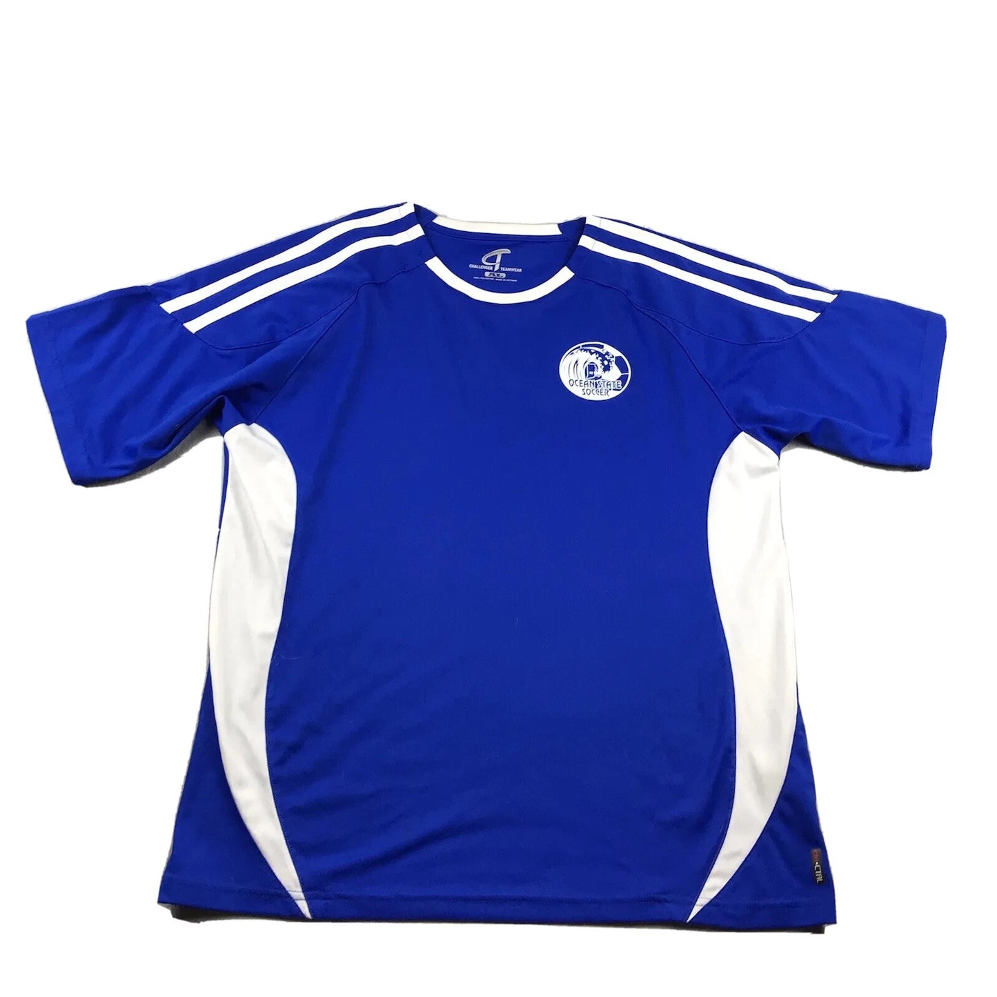 Ocean State Soccer Jersey Shirt Mens Large Blue Short Sleeves Coach Lightweight