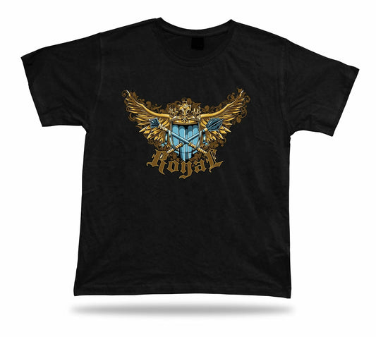 Royal Shield Wings Fighter Warrior idea t shirt tee modern stylish design