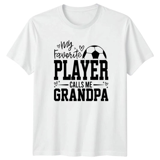 My Favorite Player Calls Me Mens T-Shirt Grandpa Soccer Fathers Day Gift For Him
