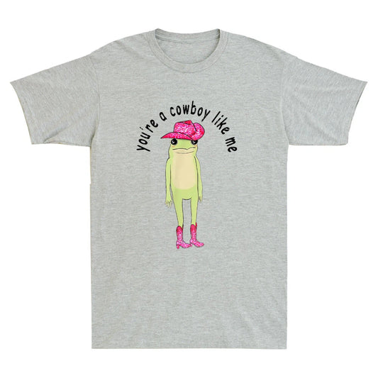 You're A Cowboy Like Me Funny Frog Pink Cowboy Hat Cowgirl Retro Unisex T-Shirt