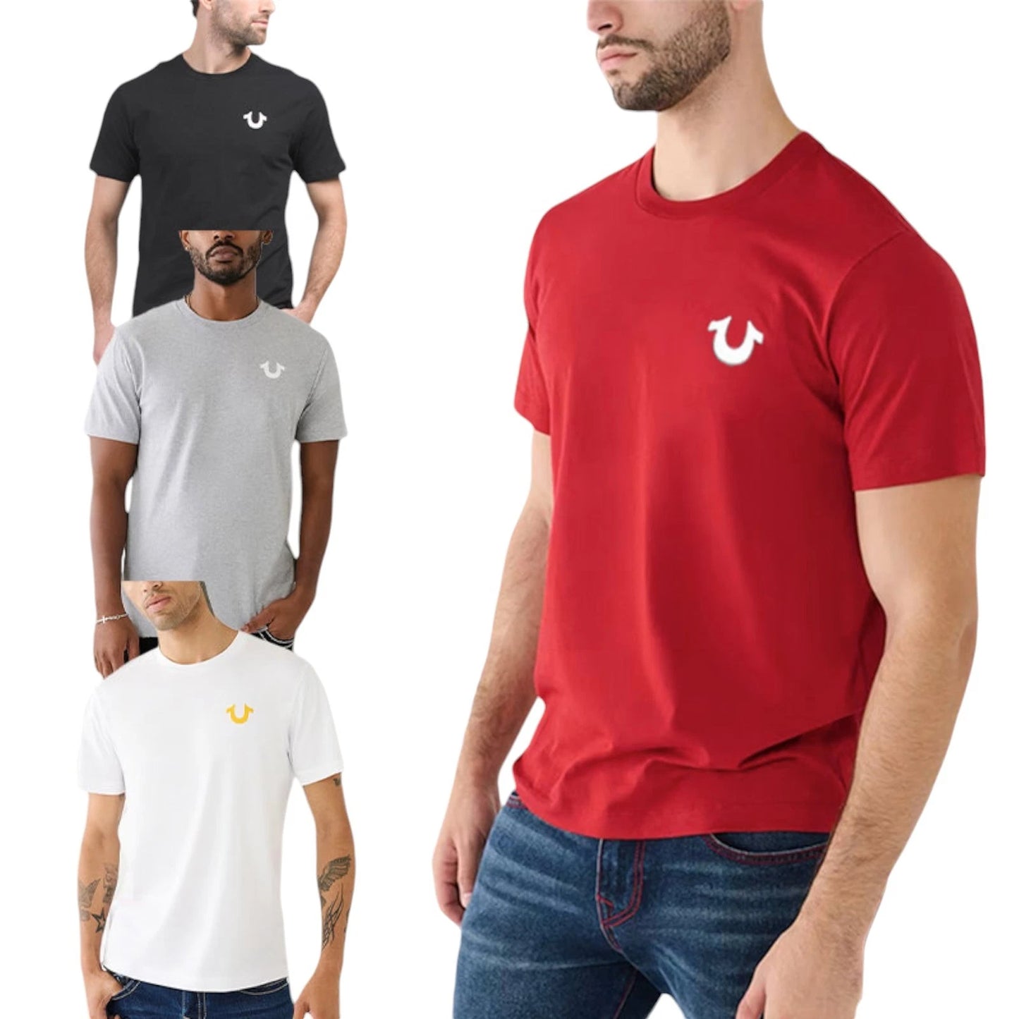 True Religion 107810 Mens T Shirts Short Sleeve Buddha Soft Summer Crew Neck Tee