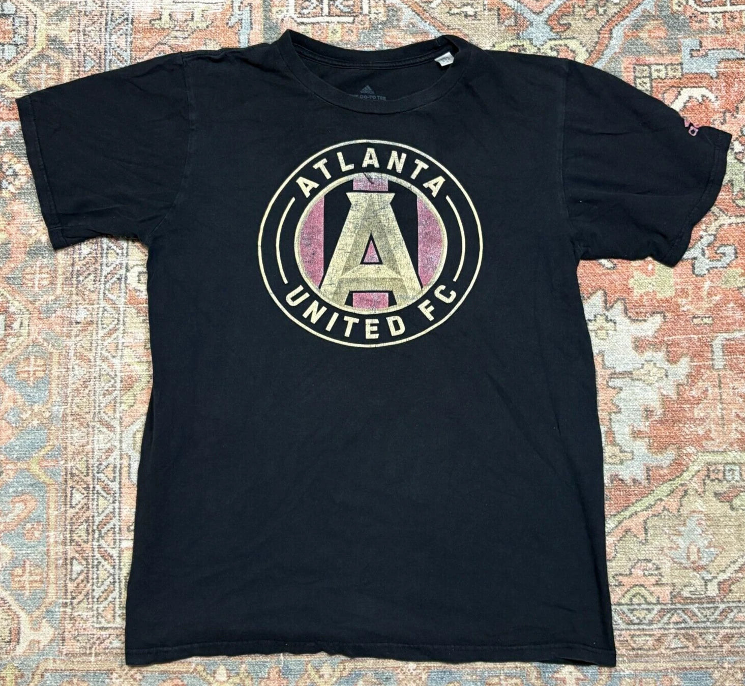 Adidas Atlanta United FC T-Shirt Mens Medium Short Sleeve Black Soccer Futbol