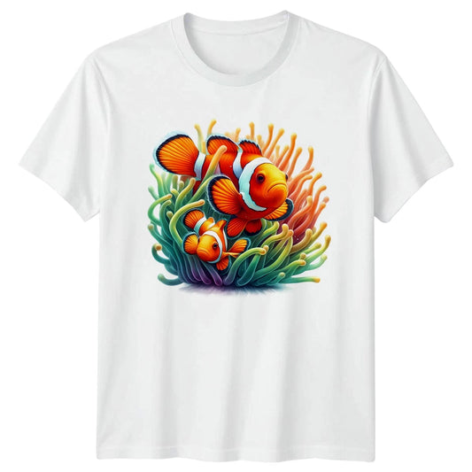Clownfish Marine Life Animals Mens T-Shirt Womens Tee Graphic Unisex Top