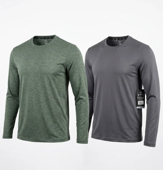 LEG3ND Inspire Men's Long Sleeve Active Shirts 2-Pack Gray  Size M NWT