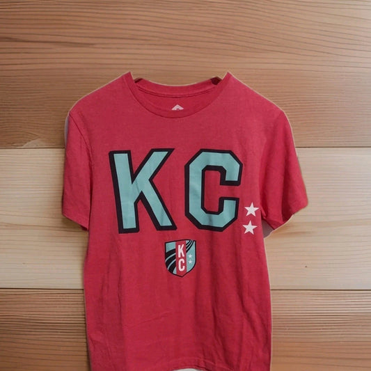 Kansas City Current t-shirt Size Small Womens  Major League Soccer Red Teal