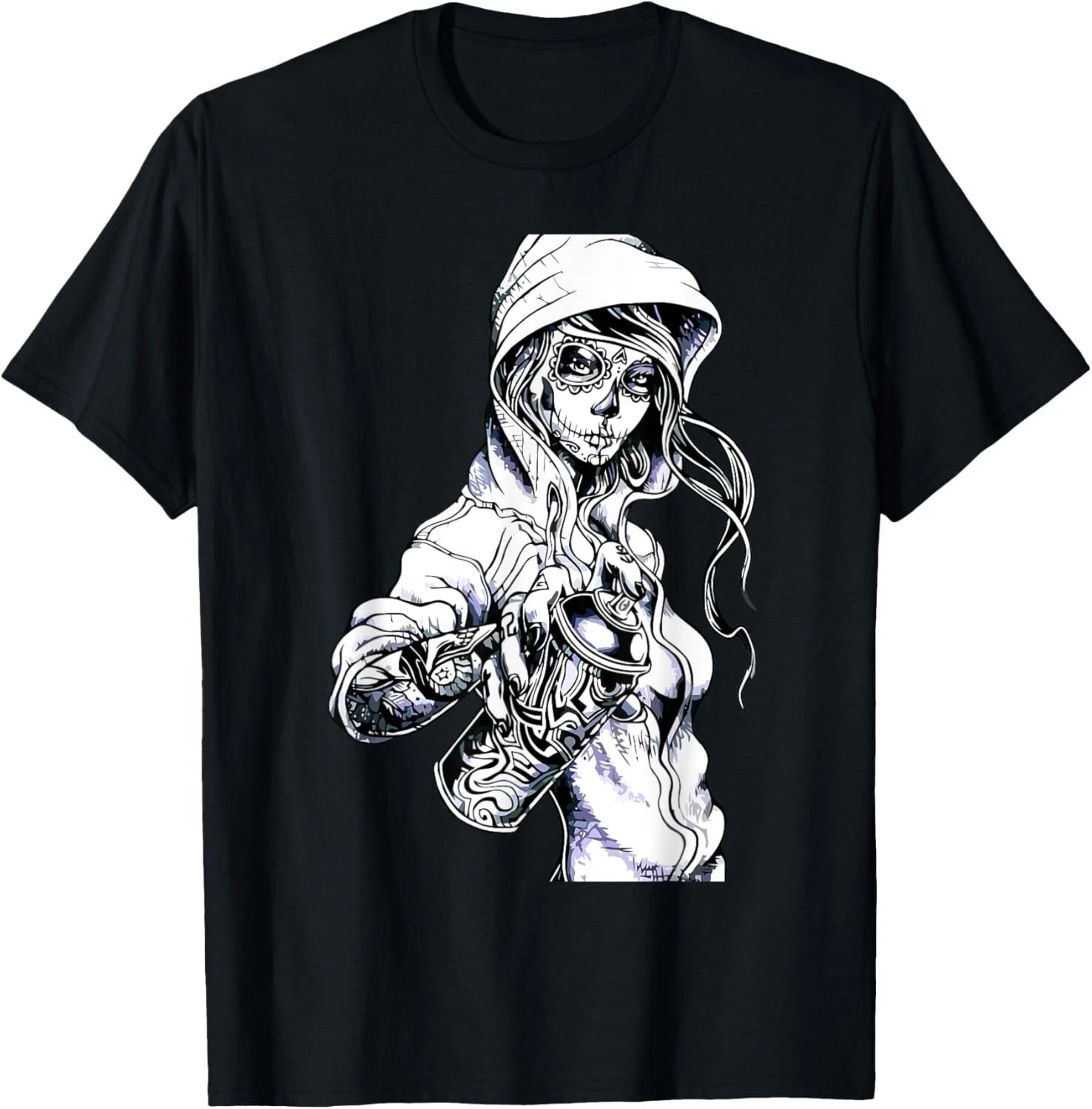 Graffiti Tag Skeleton Ghetto Girl Gift Tee Unisex T-Shirt
