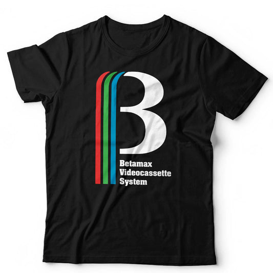 Betamax T Shirt Videocassette System Unisex Vintage Retro Movie Lover VHS 70's