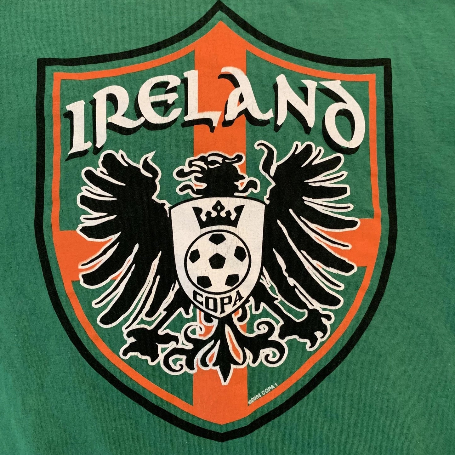 Vintage COPA 1 Shirt Mens XL Green Ireland Soccer Crest Graphic Tee T-Shirt