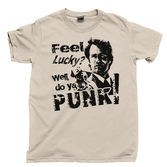 DO YOU FEEL LUCKY PUNK T Shirt Clint Eastwood Movie Tee DVD Blu Ray Collection