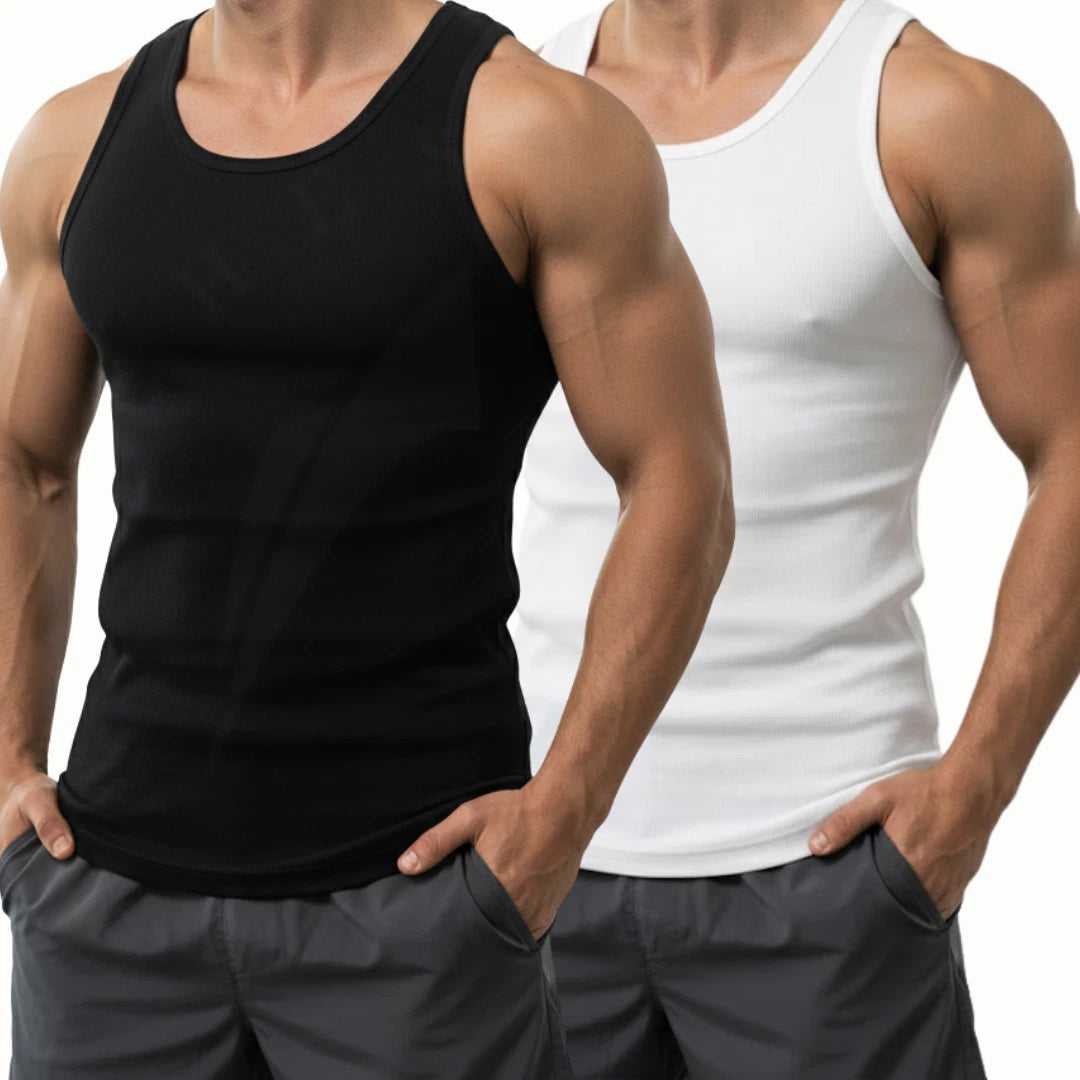12PCS MENS VESTS 100% COTTON TANK SUMMER TRAINING GYM TOPS PLAIN S-XXL 3,6 PCS