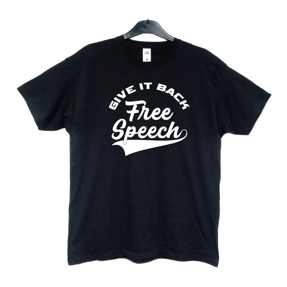 Free Speech Black T-Shirt Size XL Right Wing Politics UK Rally Unite The Kingdom
