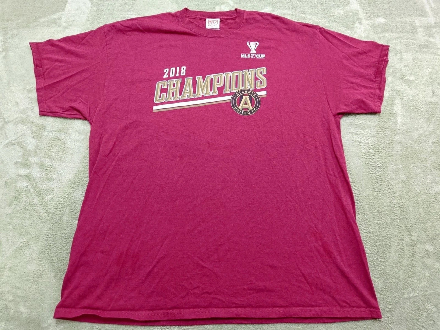 Atlanta Champions Shirt 2018  Red  Men 2XL MLS Soccer Red Graphic Logo