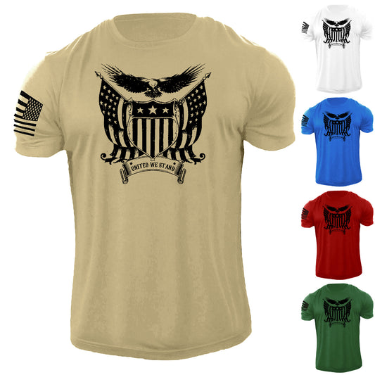Men's American Eagle Flag T Shirt USA Distressed Patriotic 100% Cotton