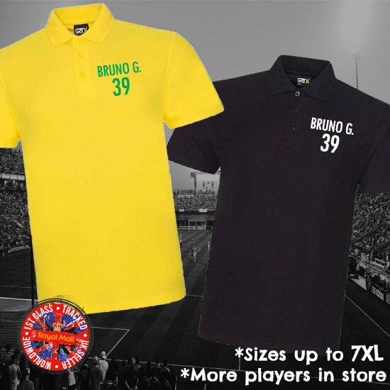 Bruno G. Brazil Football Fan Polo Shirt Legend *Sizes Up To 7XL