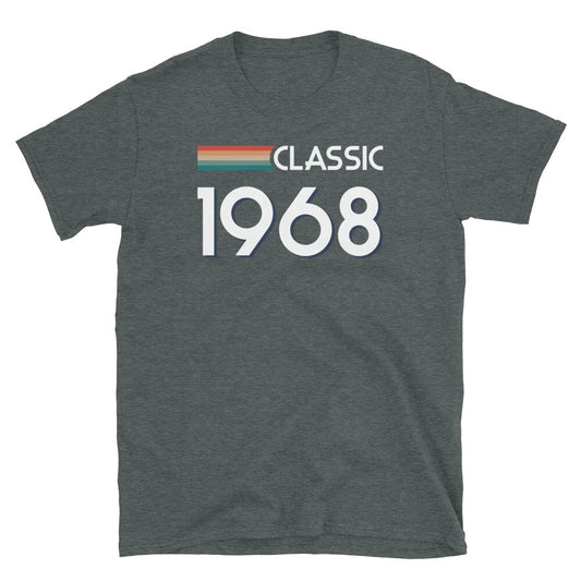 Classic Retro Inspired Graphic Birthday 1968 Vintage Short-Sleeve Unisex T-Shirt