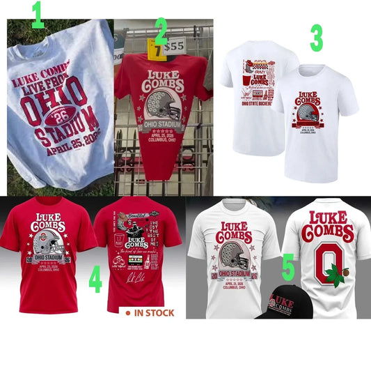 Luke Combs Tour April 25, 2026 Columbus, Ohio Unisex T shirt Reprint Full Size