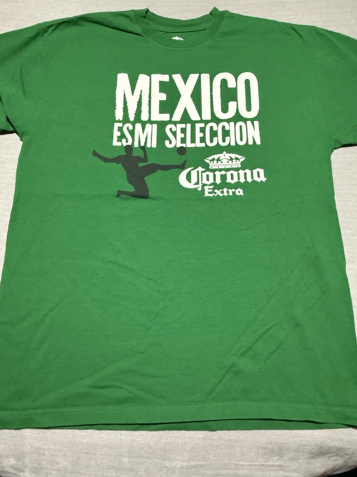 Mexico Soccer Corona Extra Graphic T Shirt Green Mens XL Futbol Tee Football