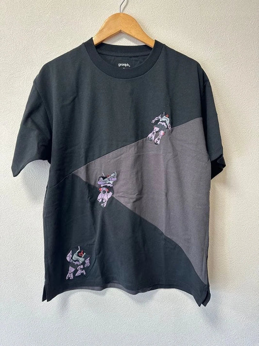 Graniph STRICT-G Mobile Suit Gundam Black Tri-Stars Big Silhouette T-shirt M