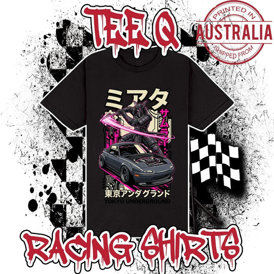Mazda Miata MX5 Samurai Series JDM ~ Black Gildan Cotton Tee