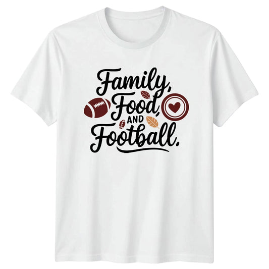 Family Food And Football T-Shirt Football