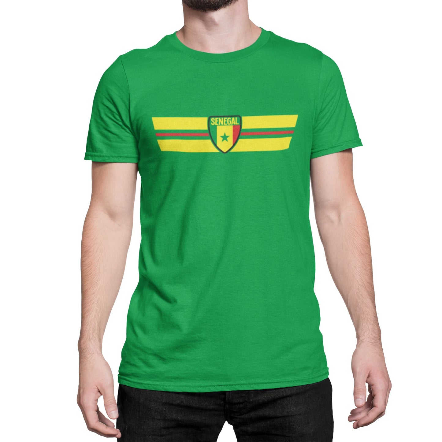 SENEGAL Football Mens  T-Shirt Africa  World Cup Strip Africa Flag 2026