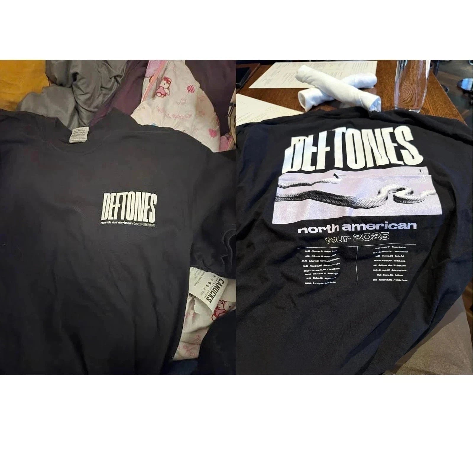 Neww!! Deftones North American Tour August To September 2025 T-Shirt