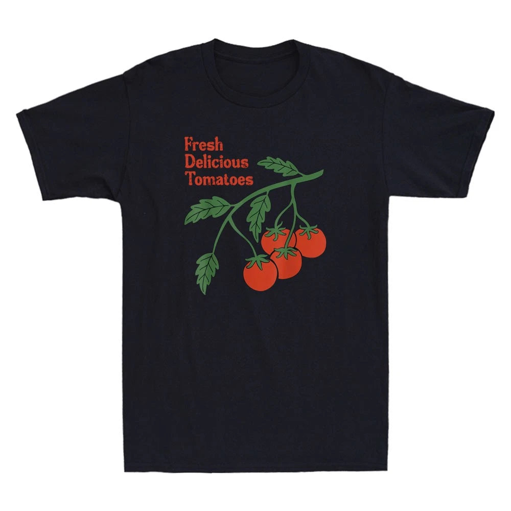 Fresh Delicious Tomatoes Funny Garden Vegetable Graphic Vintage Men's T-Shirt