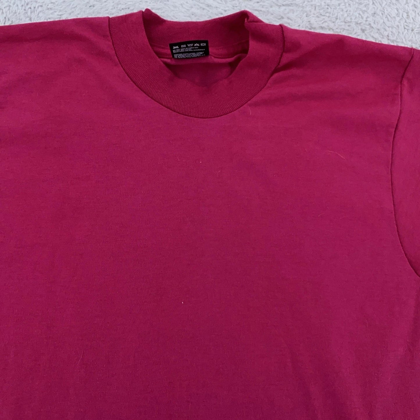 Vintage 90s Blank Pink Fruit of the Loom Best Shirt Mens XS Made USA 50/50 Tee