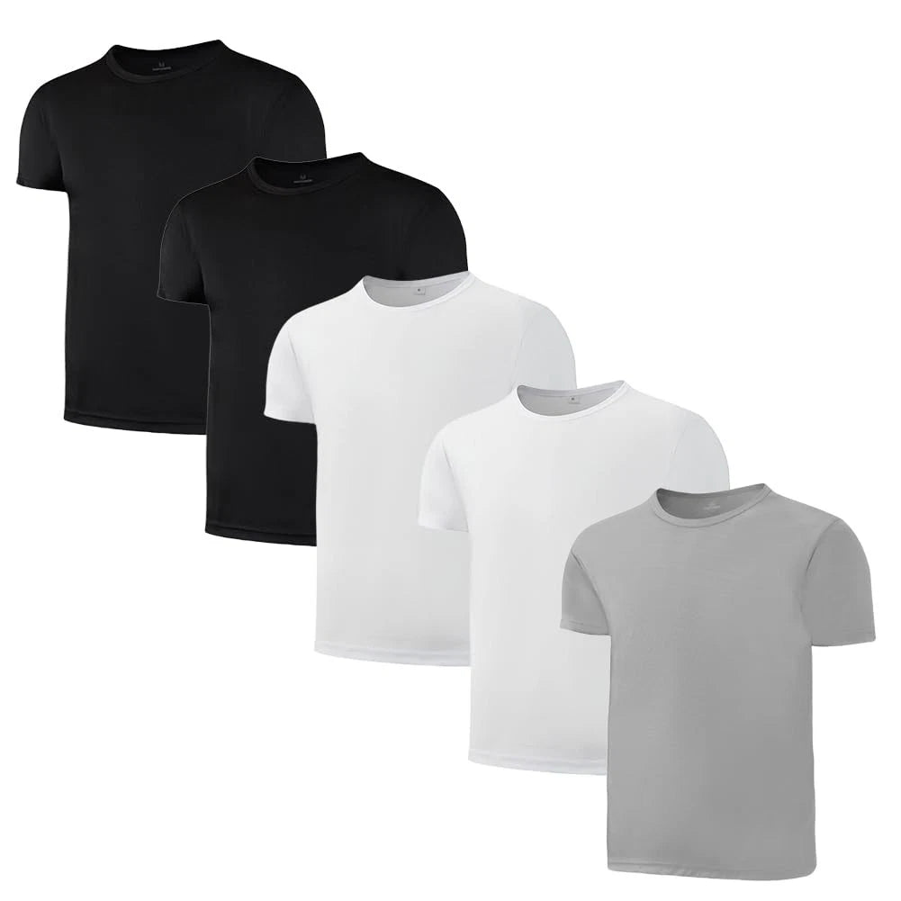 5-Pack Kids/Boys/Youth Mesh Athletic Quick Dry Shirts Youth Activewear Moistu...