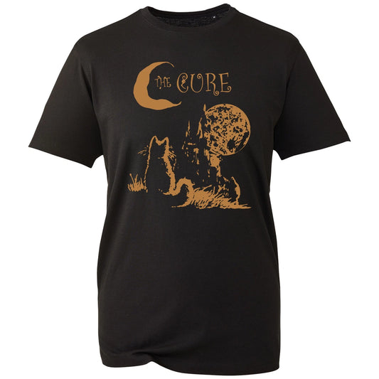 The Cure Gothic Cat Moon T-Shirt Retro Indie Rock UK Band Tour 2026 Gift Top