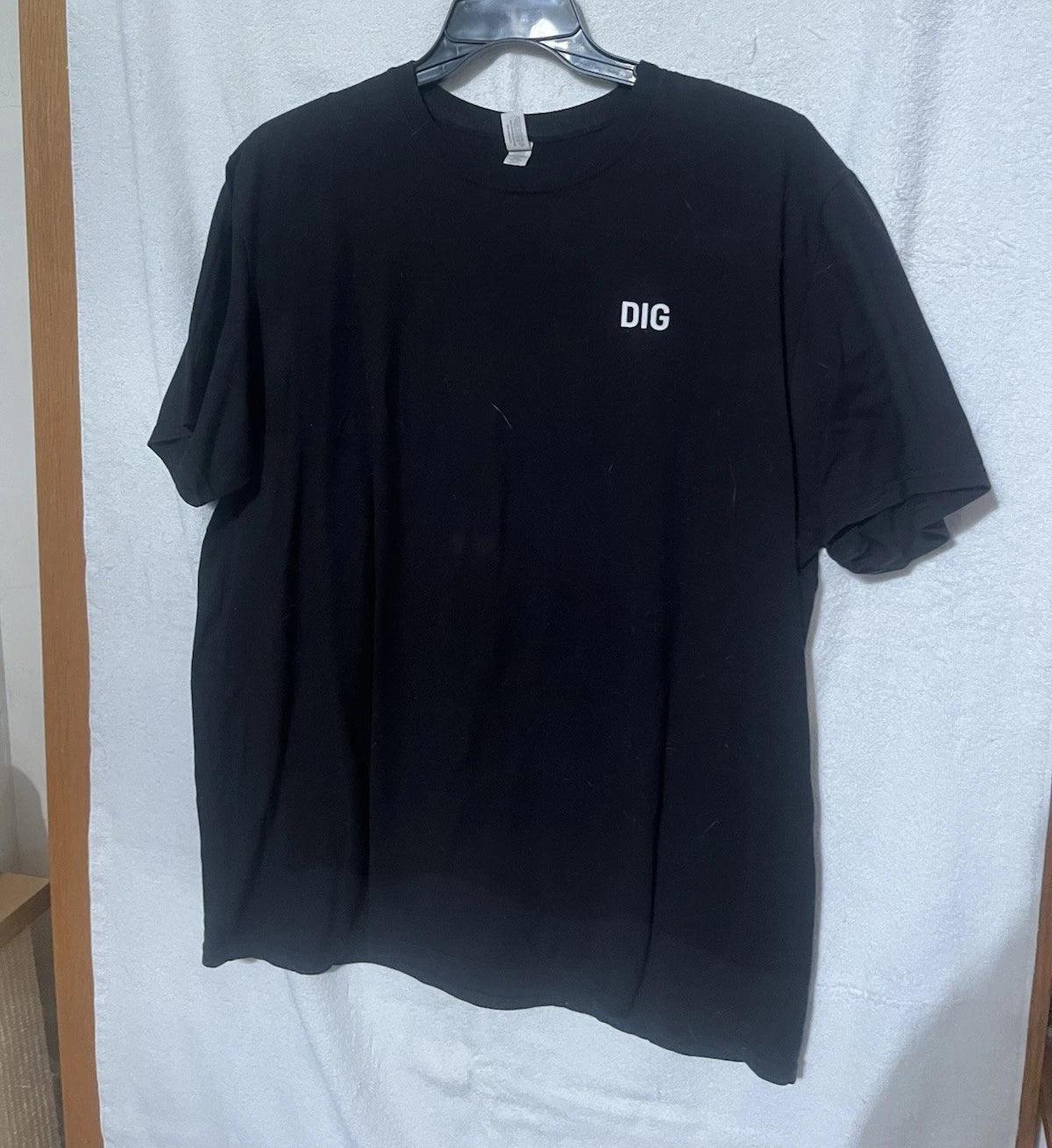Jerzees Men’s XL Black Solid Logo Tee Crew Neck Short Sleeve T-Shirt