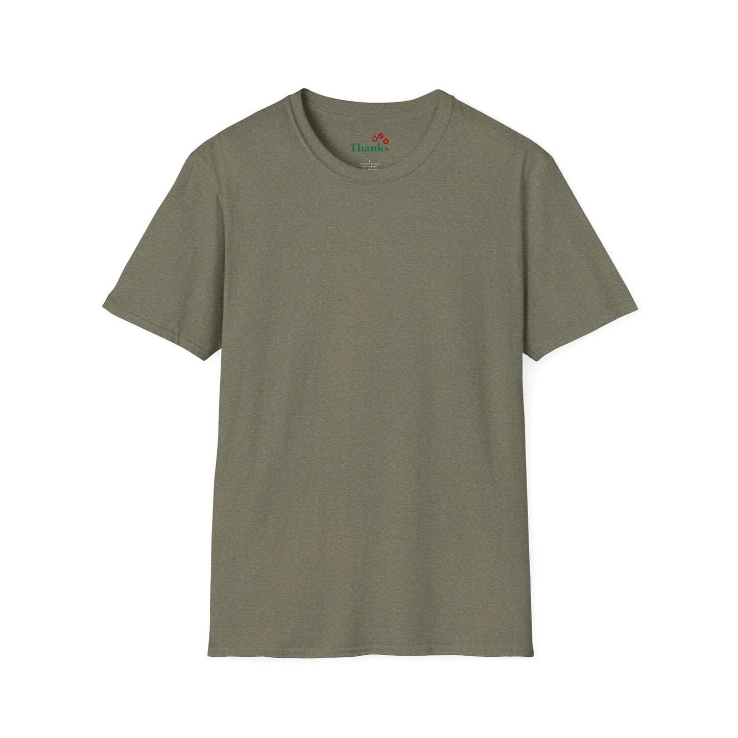 Olive Green Ring Spun Cotton Crew Neck T-Shirt Soft Lightweight Casual Tee