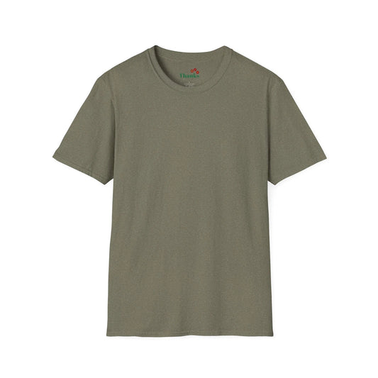 Olive Green Ring Spun Cotton Crew Neck T-Shirt Soft Lightweight Casual Tee
