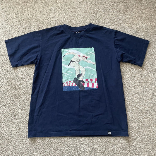 TiredCity Skateboard Graphic T Shirt Navy Blue XL Vietnamese Duong Giap Skate
