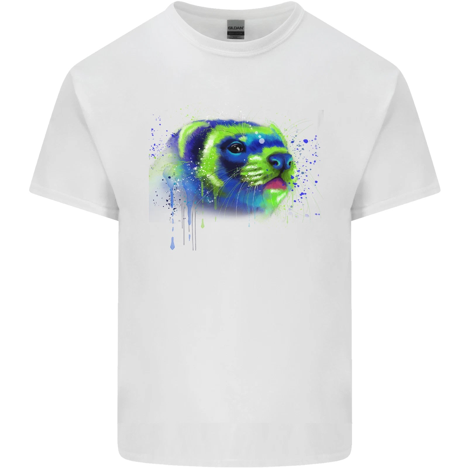 A Ferret Watercolour Mens Light Cotton T-Shirt