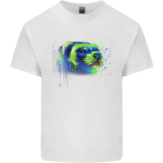 A Ferret Watercolour Mens Light Cotton T-Shirt
