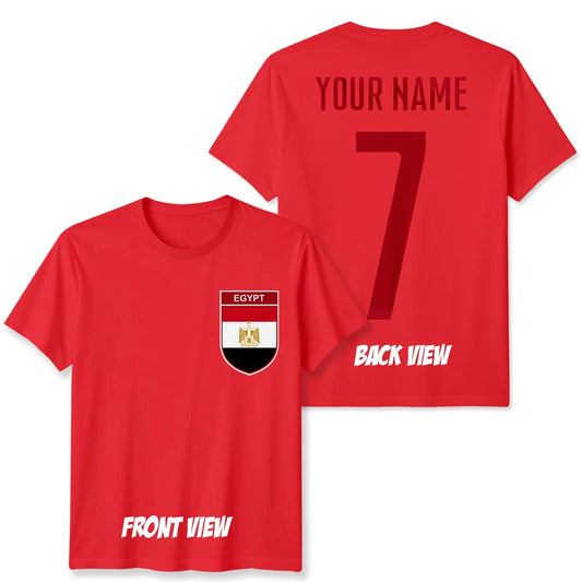 Personalised Egypt Football Unisex Kids T-Shirt Name Number Tee #WC