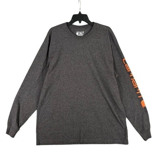 Carhartt Loose Fit Shirt Men L Workwear Logo Graphic Crew Utility Labor
