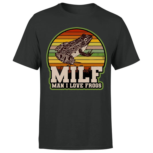 Amphibian Vintage Milf Man I Love Frogs     Mens TShirt#P1#OR#A