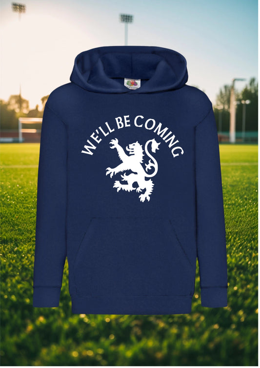 Scotland We'll Be Coming hoodie, Scotland Football Supporters hooded jumper