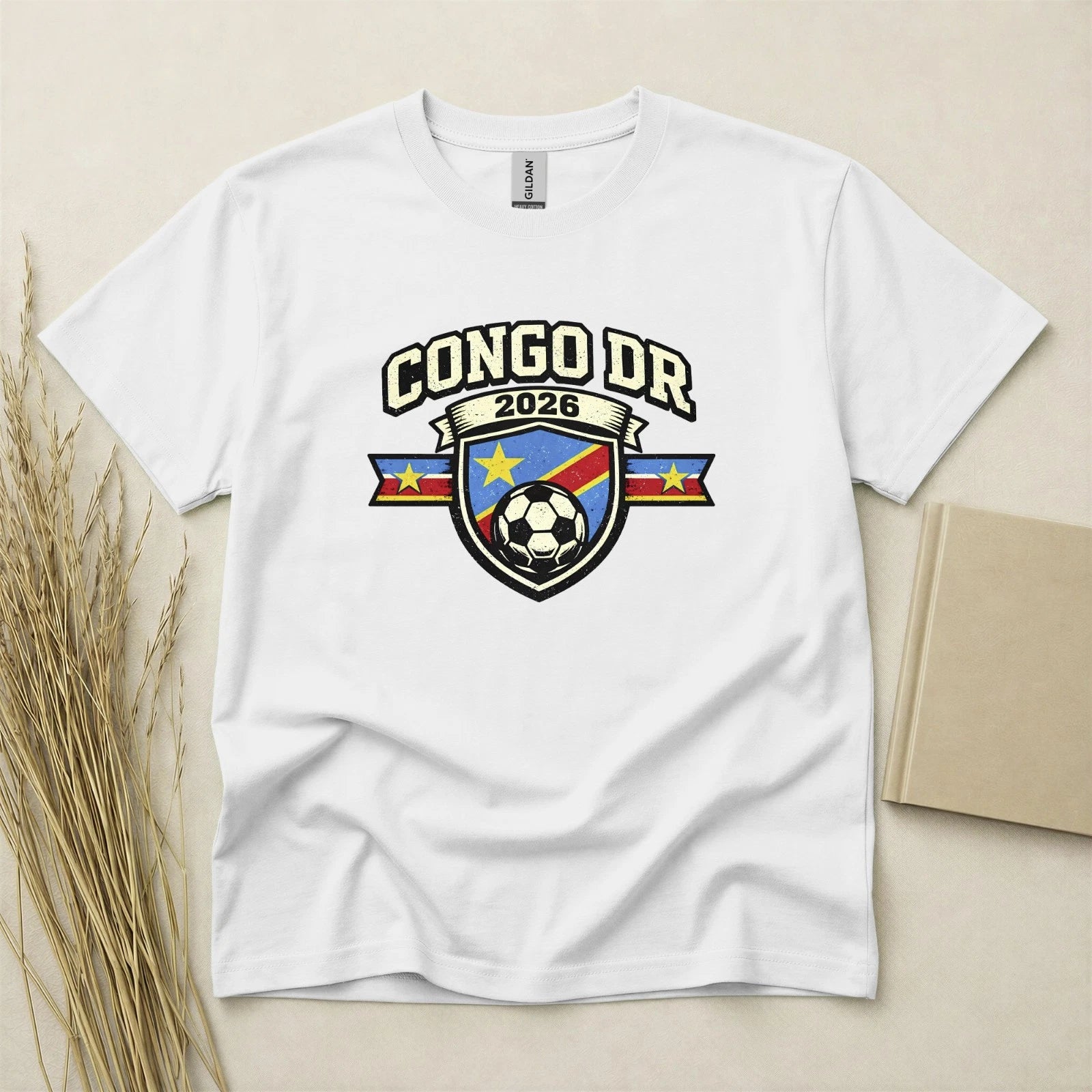 Congo DR 2026 Football Fan T Shirt Soccer Supporters Gildan Cotton Top