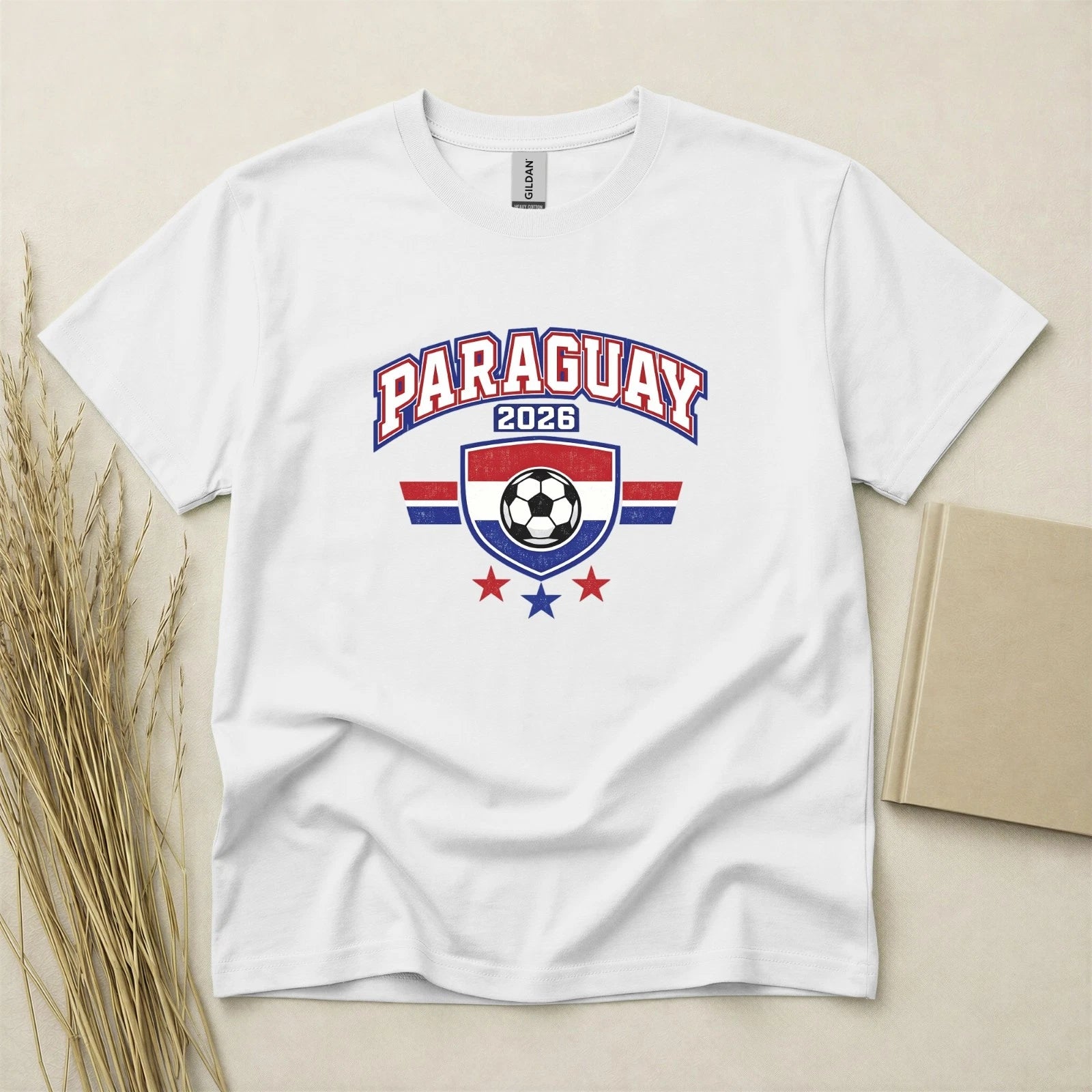 Paraguay 2026 Football Fan T Shirt Soccer Supporters Gildan Cotton Family