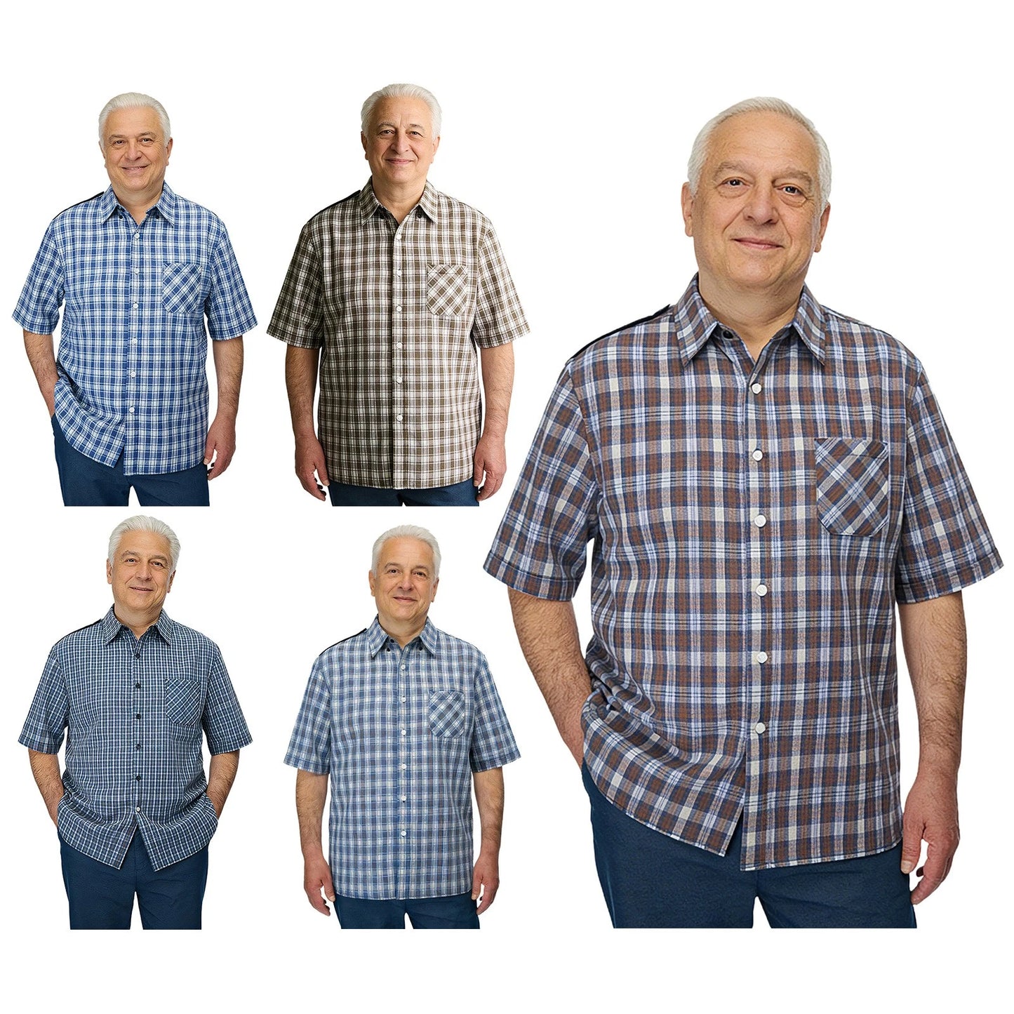 Men's Tank Top Timeless Shirts Collar T-Shirt Daily Wear Undershirts Plaid Need