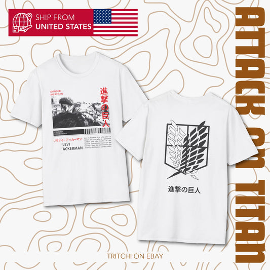 Levi Ackerman Attack on Titan shirt | Anime manga panel graphic tee