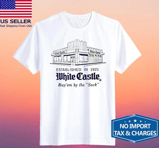 White Castle Hamburger est. 1921 Men's White Size S-5XL