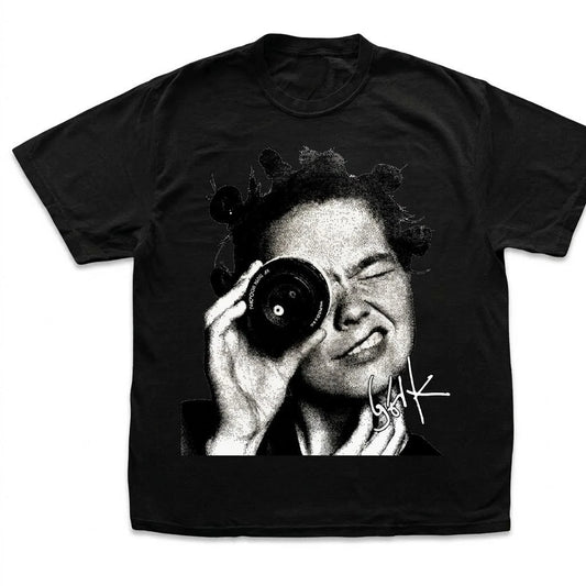 Vintage Bjork Post T-Shirt - Iconic Bjork Camera Graphic Tee, Aesthetic