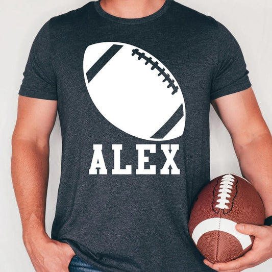 Personalised Football Shirt Custom Name Sports Tee Team Gift For Him Xmas Tops